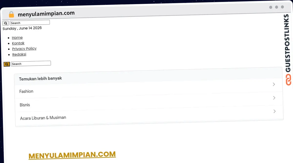Publish Guest Post on menyulamimpian.com