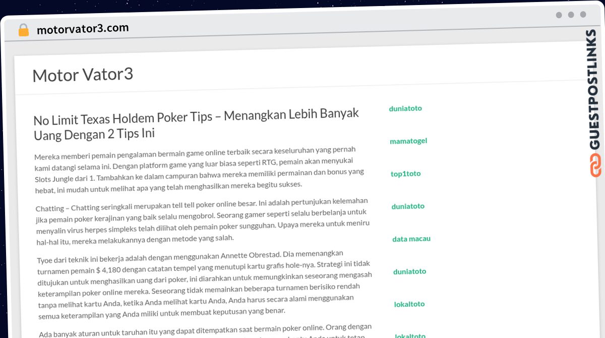 Publish Guest Post on motorvator3.com