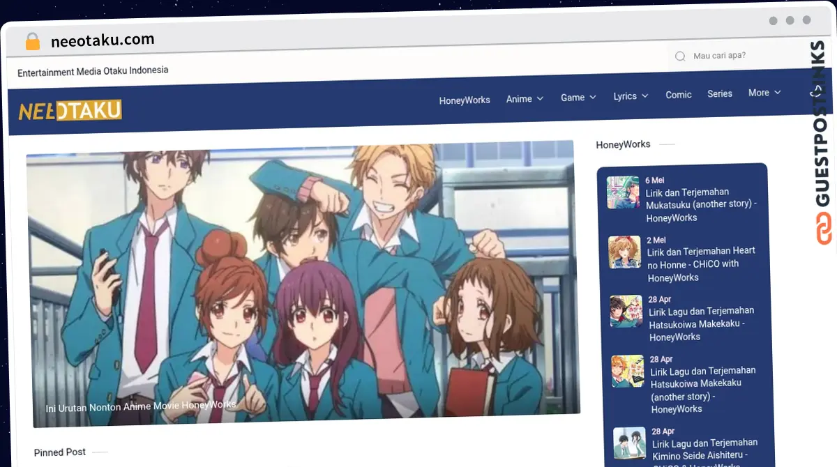 Publish Guest Post on neeotaku.com