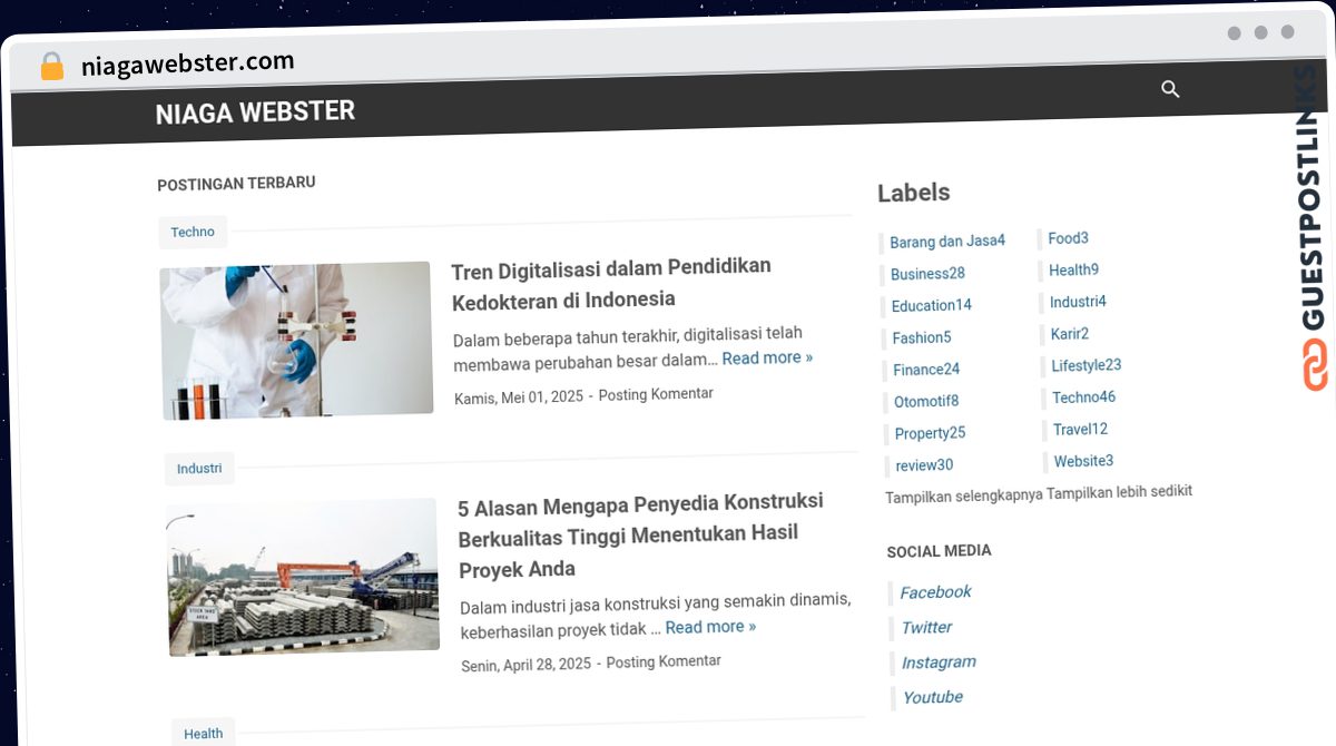 Publish Guest Post on niagawebster.com