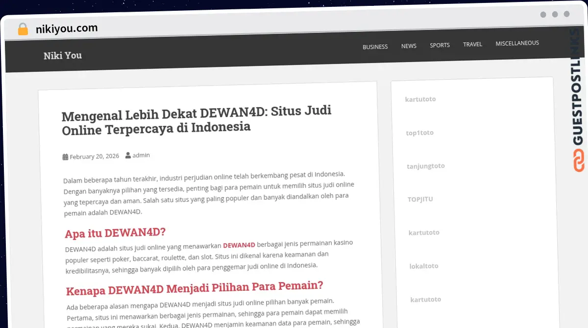 Publish Guest Post on nikiyou.com