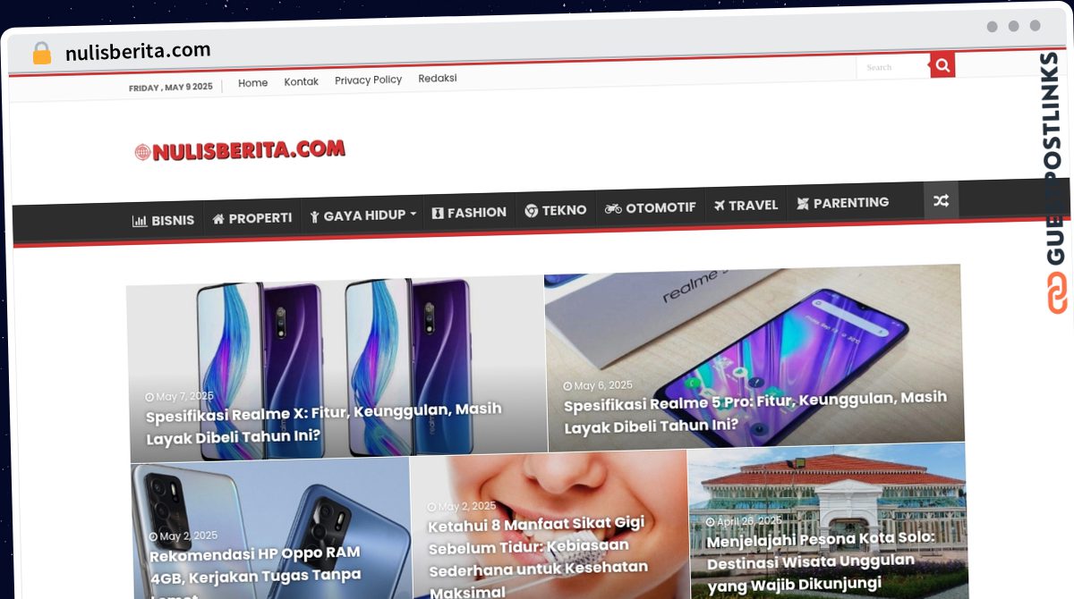 Publish Guest Post on nulisberita.com