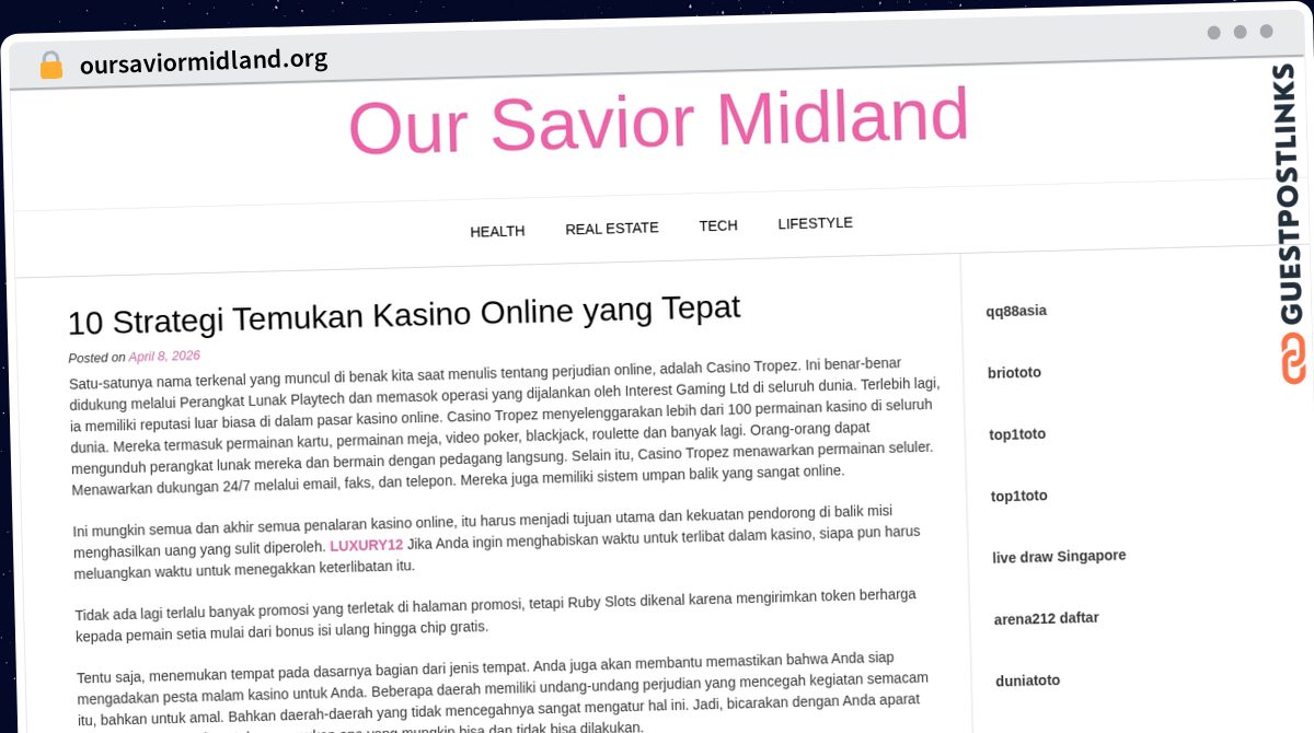 Publish Guest Post on oursaviormidland.org
