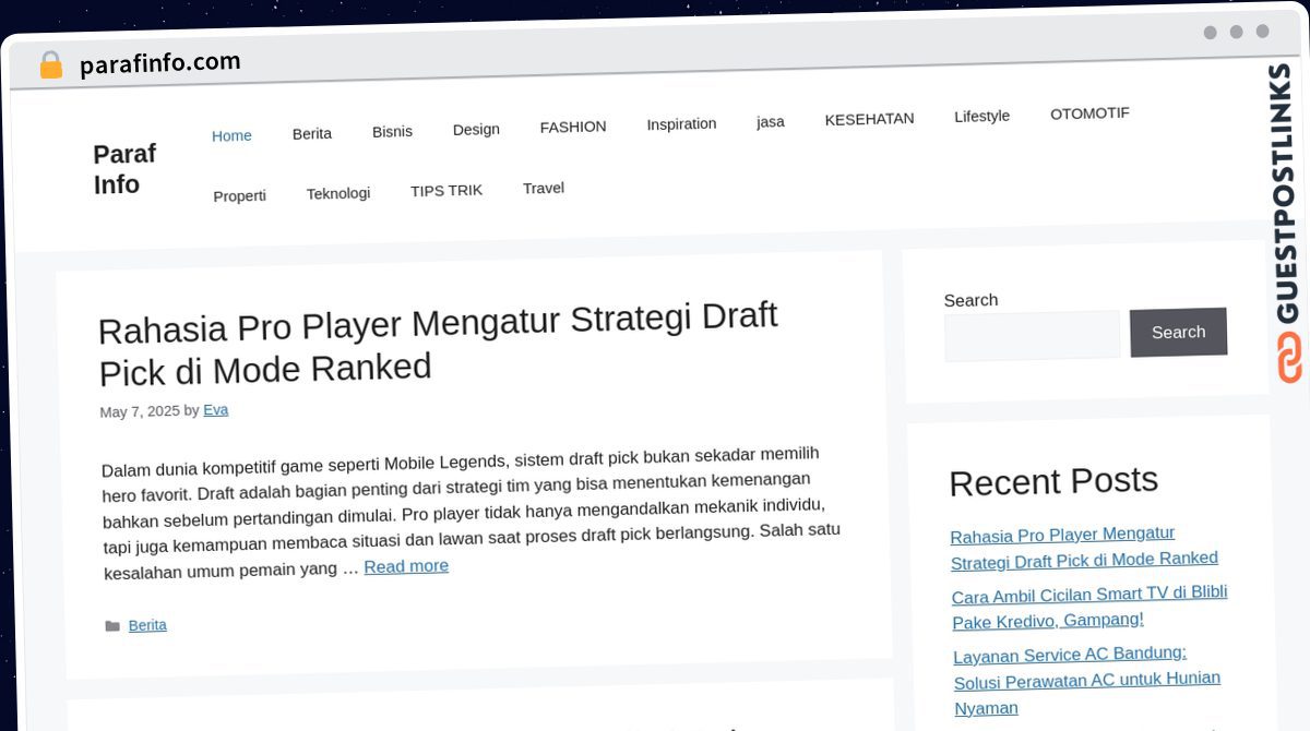 Publish Guest Post on parafinfo.com