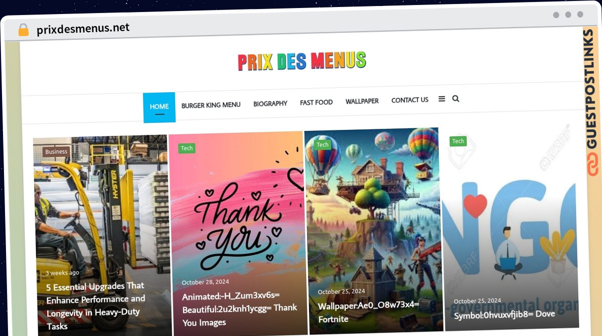 Publish Guest Post on prixdesmenus.net