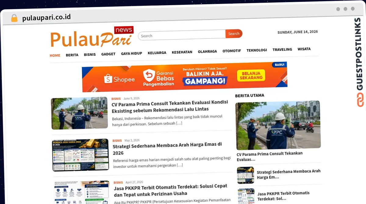 Publish Guest Post on pulaupari.co.id