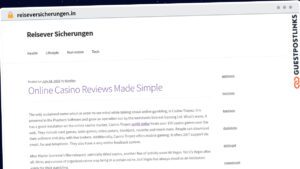 Publish Guest Post on reiseversicherungen.in