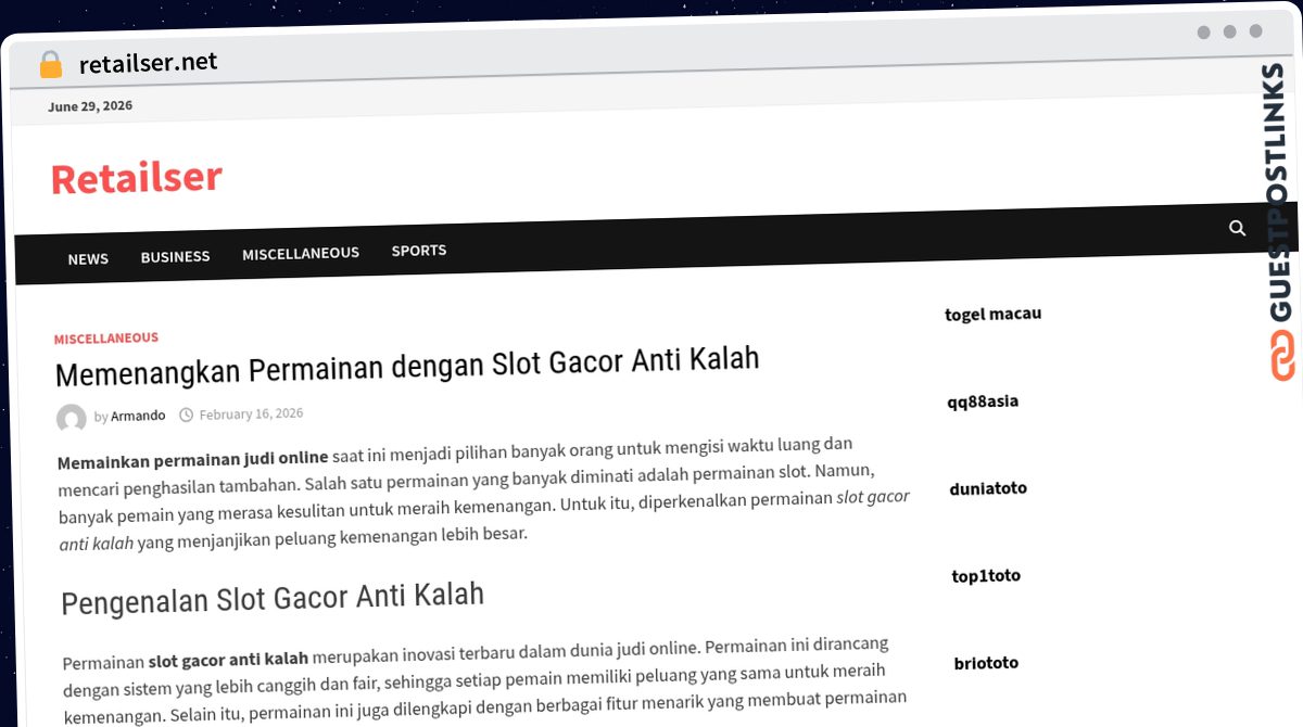 Publish Guest Post on retailser.net