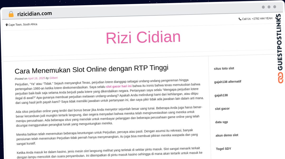 Publish Guest Post on rizicidian.com