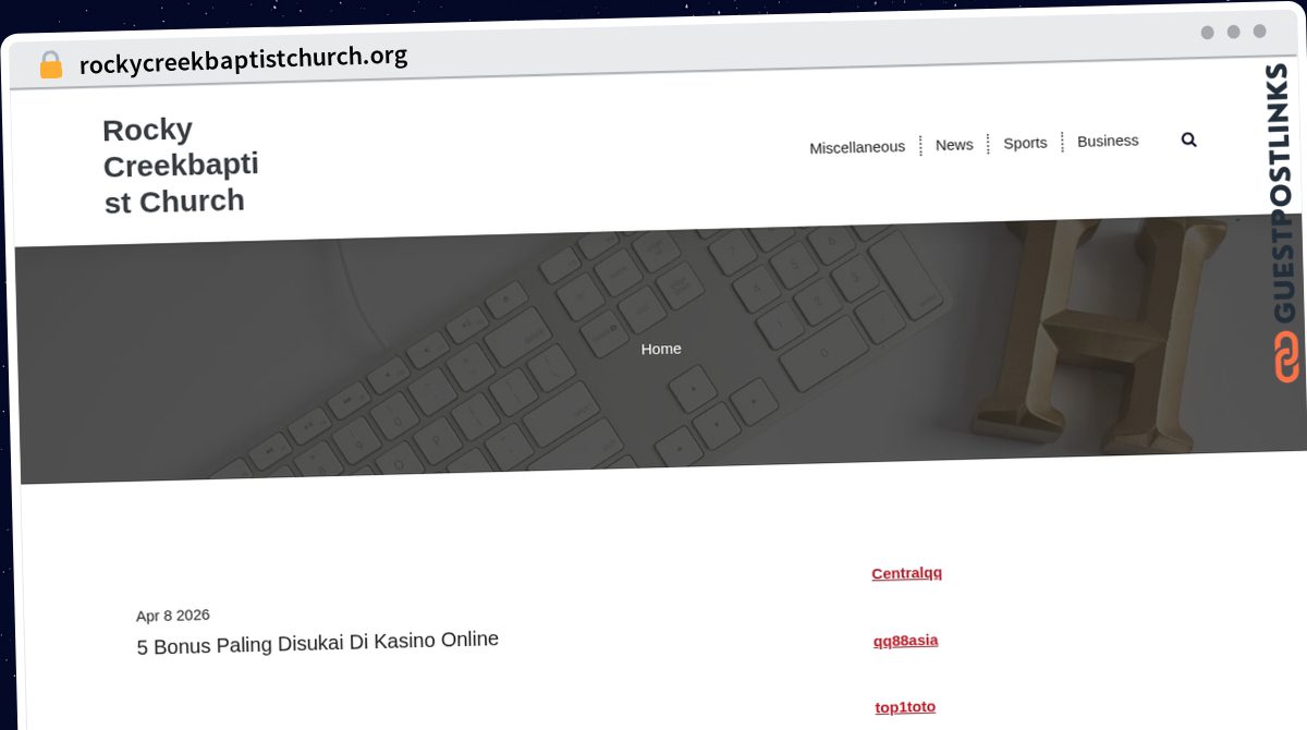 Publish Guest Post on rockycreekbaptistchurch.org