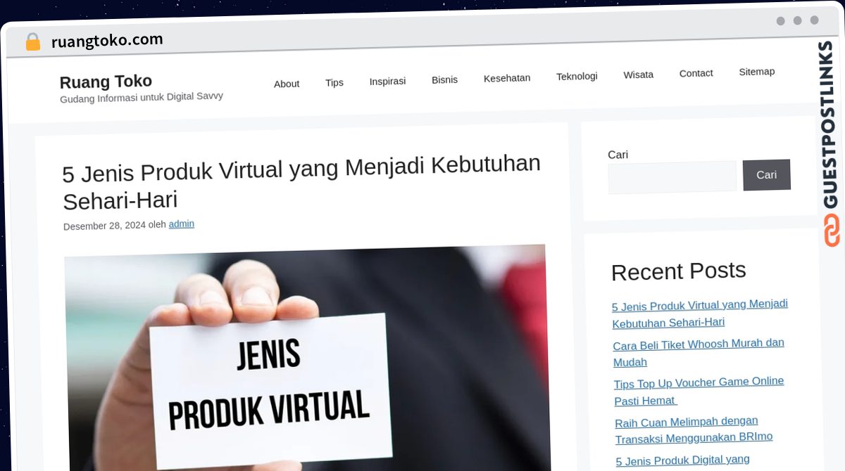 Publish Guest Post on ruangtoko.com