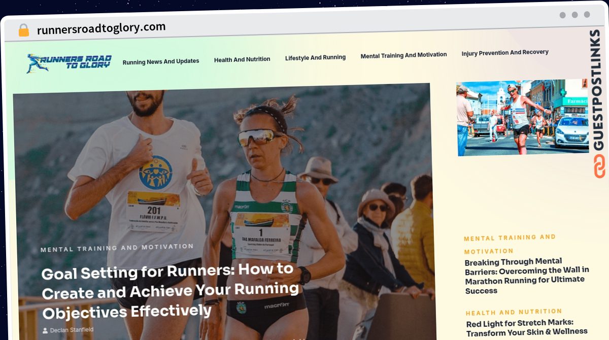 Publish Guest Post on runnersroadtoglory.com