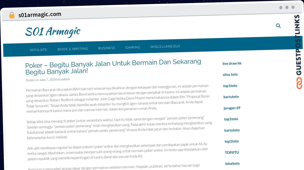 Publish Guest Post on s01armagic.com
