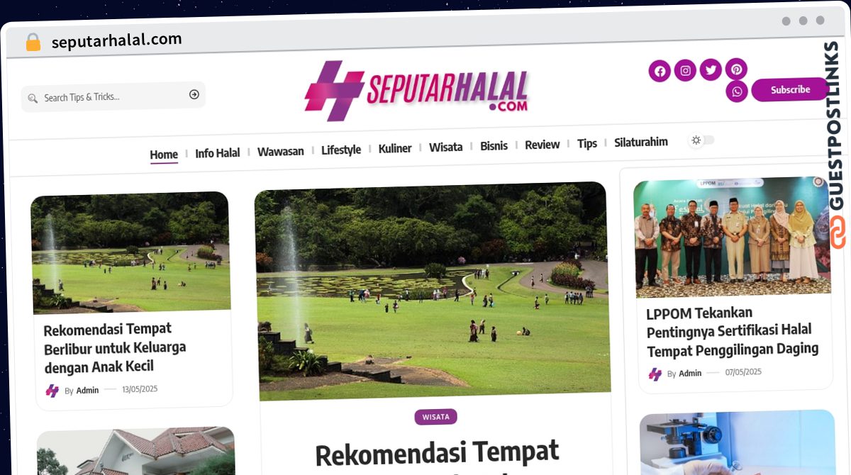 Publish Guest Post on seputarhalal.com
