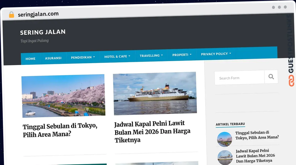 Publish Guest Post on seringjalan.com