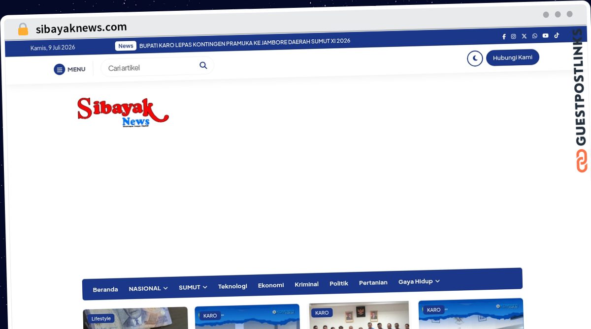 Publish Guest Post on sibayaknews.com