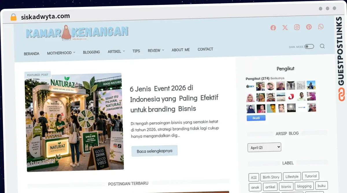 Publish Guest Post on siskadwyta.com