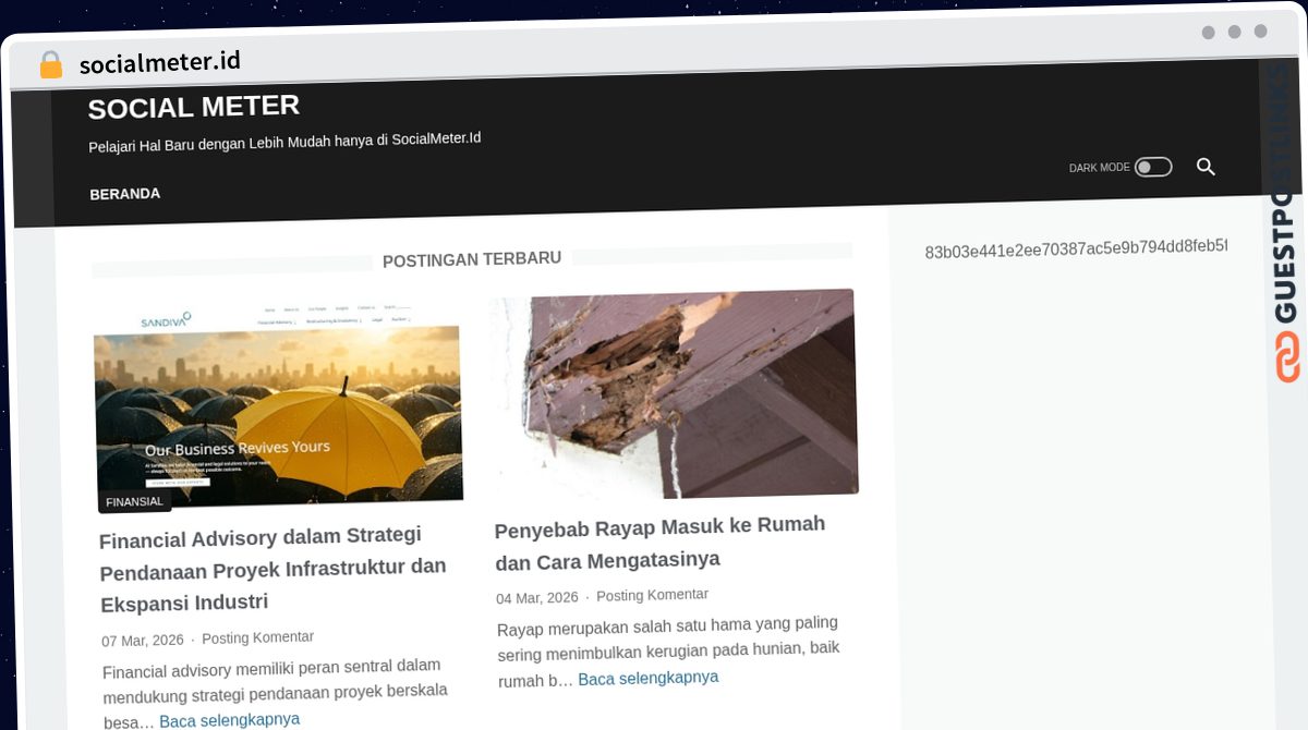 Publish Guest Post on socialmeter.id