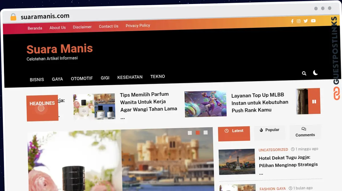 Publish Guest Post on suaramanis.com