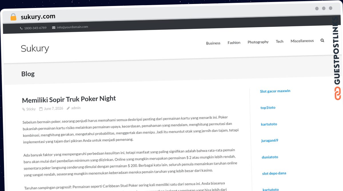 Publish Guest Post on sukury.com
