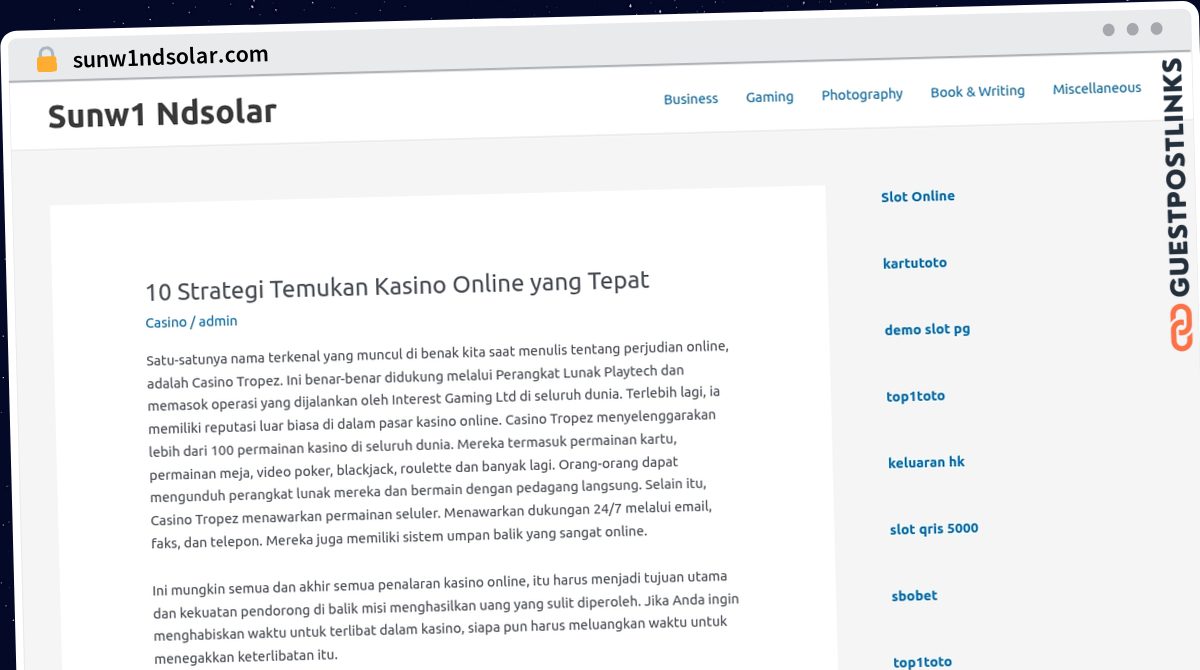 Publish Guest Post on sunw1ndsolar.com