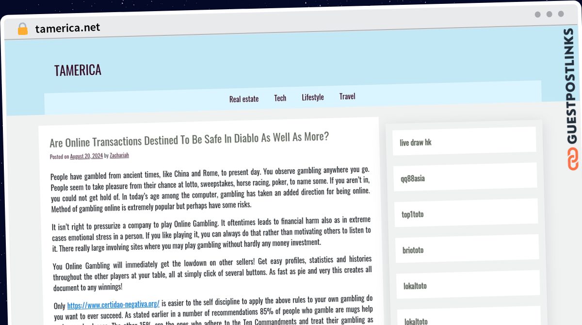 Publish Guest Post on tamerica.net