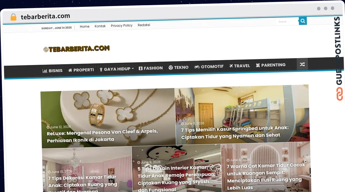 Publish Guest Post on tebarberita.com