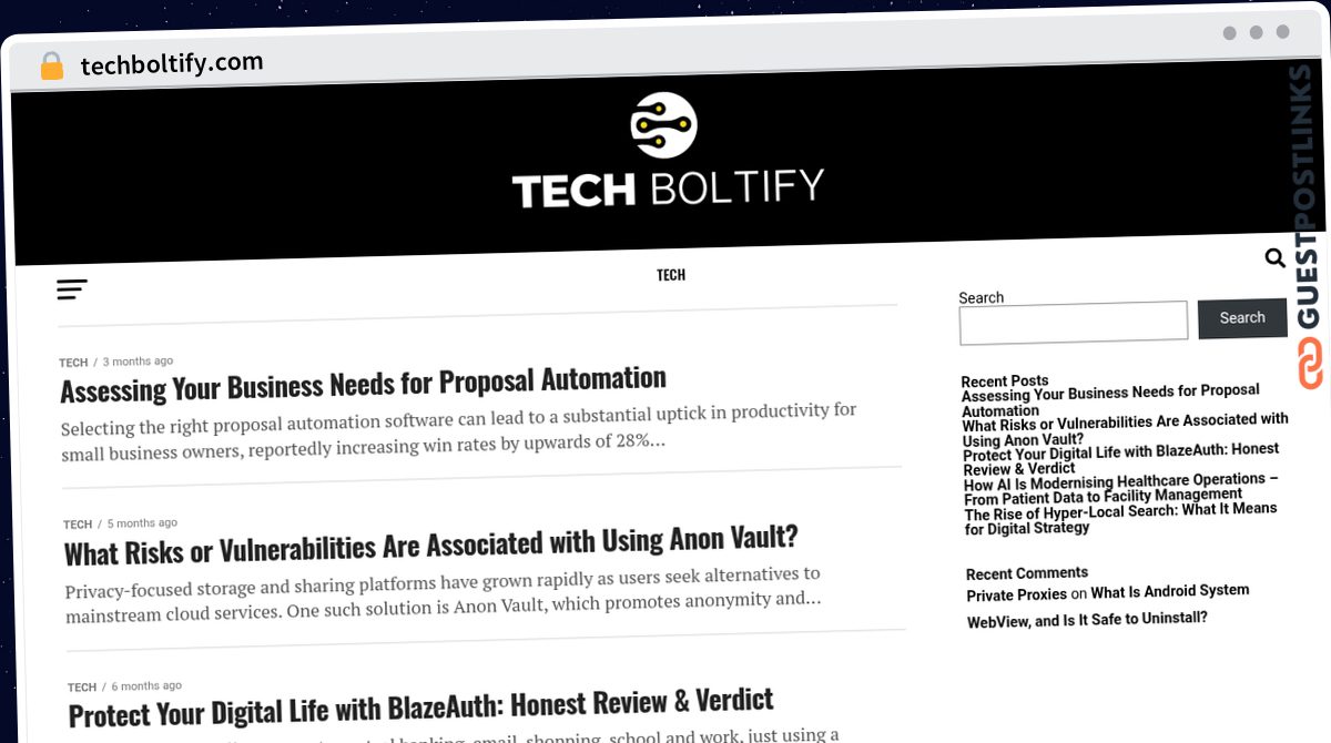 Publish Guest Post on techboltify.com