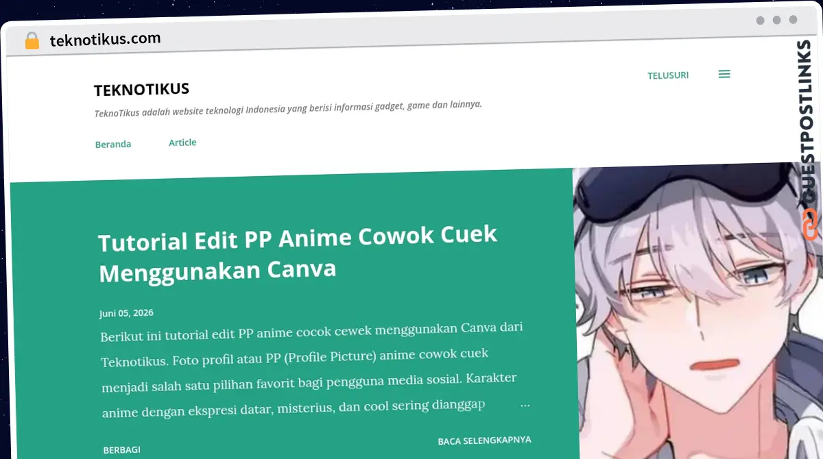 Publish Guest Post on teknotikus.com