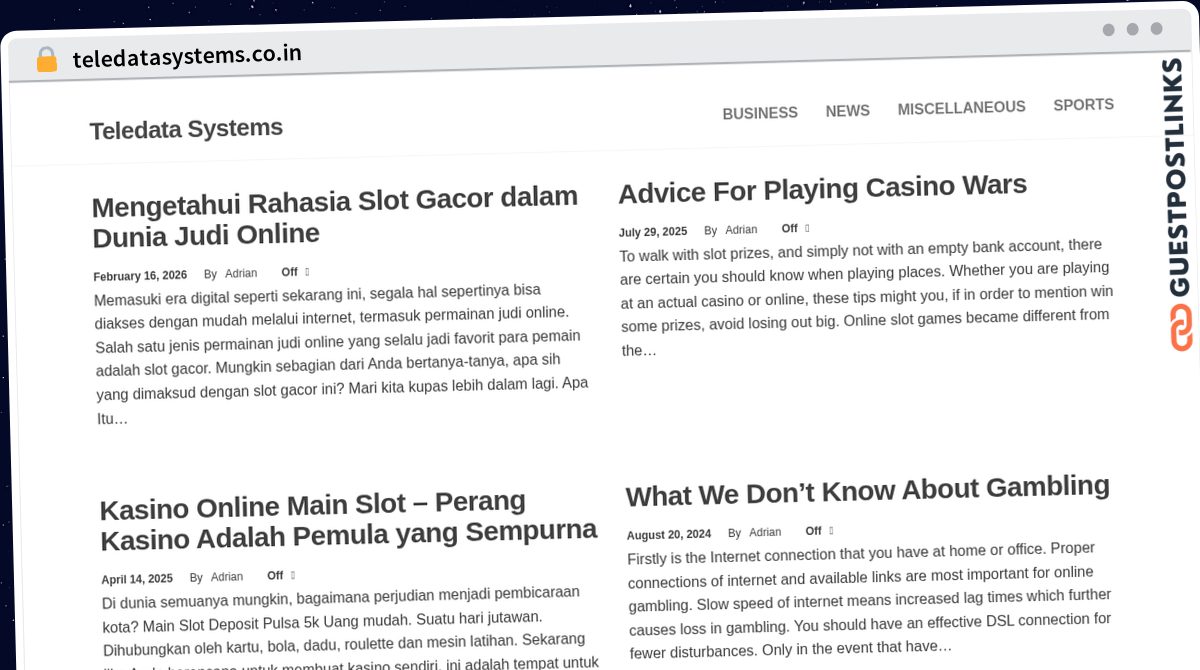 Publish Guest Post on teledatasystems.co.in