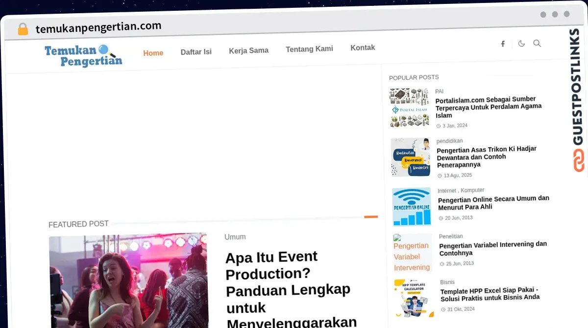 Publish Guest Post on temukanpengertian.com