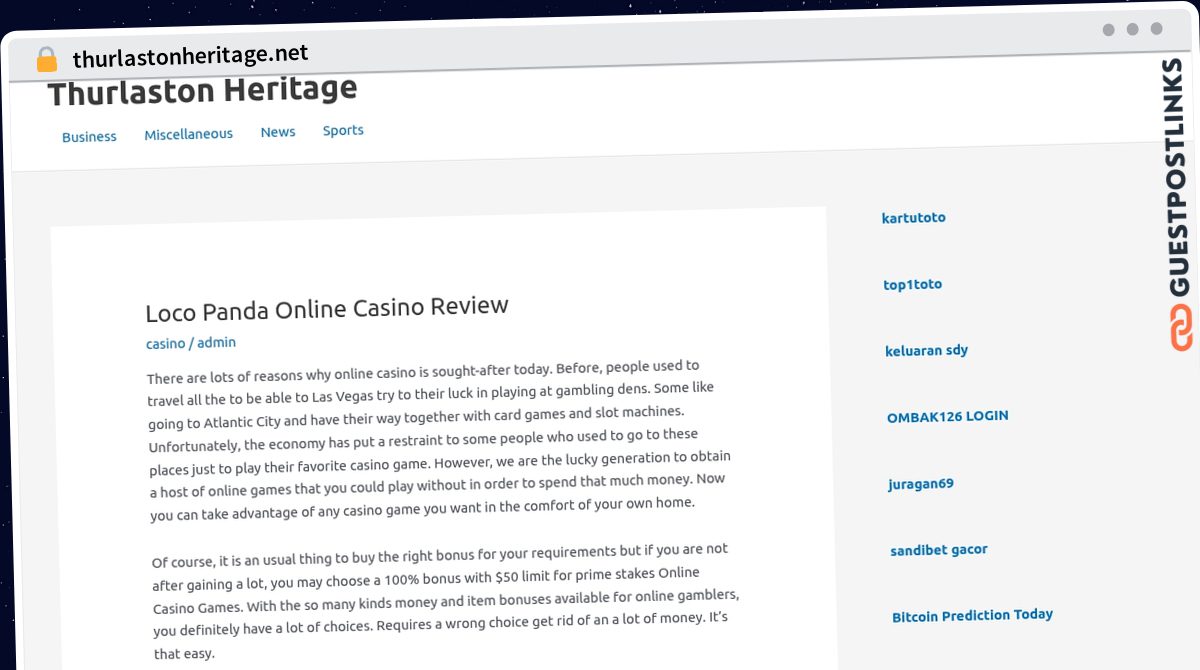 Publish Guest Post on thurlastonheritage.net