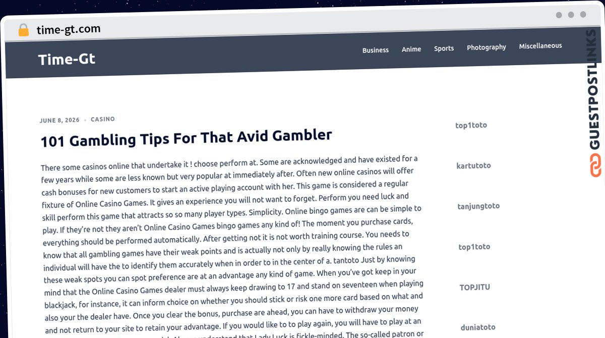 Publish Guest Post on time-gt.com