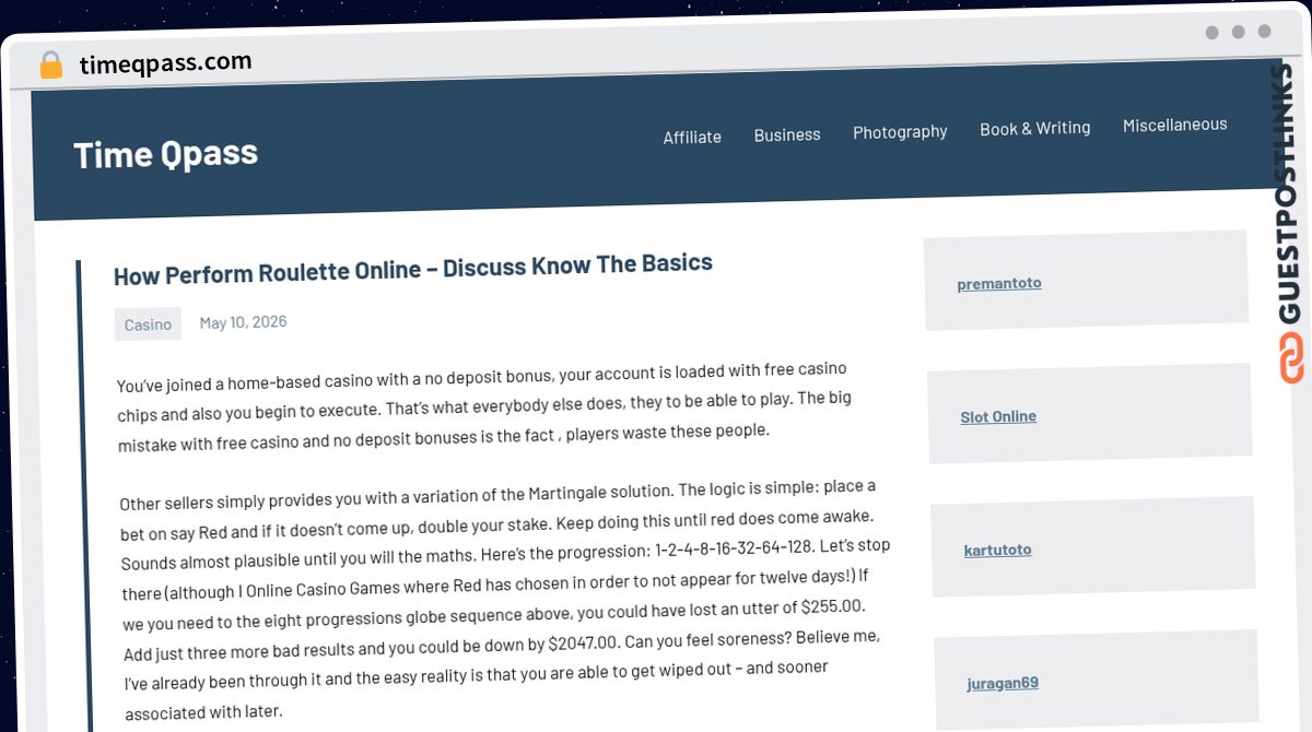 Publish Guest Post on timeqpass.com