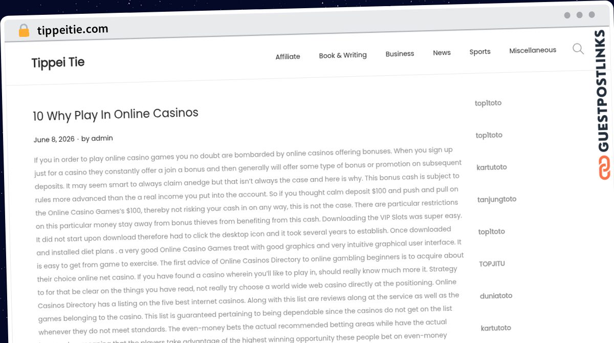 Publish Guest Post on tippeitie.com
