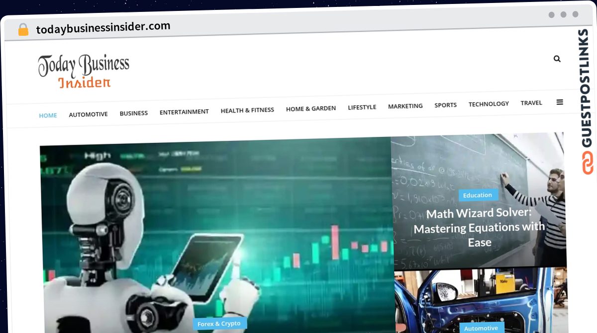 Publish Guest Post on todaybusinessinsider.com