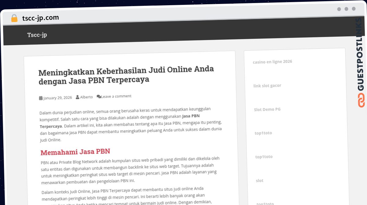 Publish Guest Post on tscc-jp.com