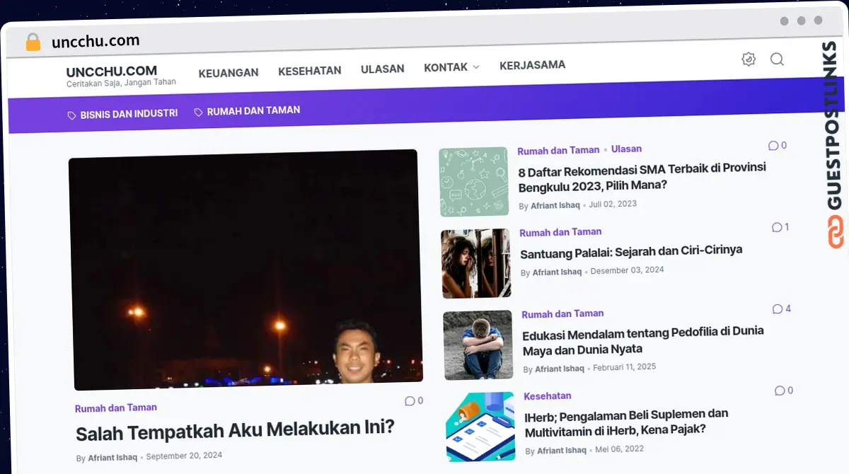 Publish Guest Post on uncchu.com