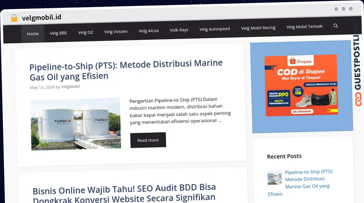 Publish Guest Post on velgmobil.id