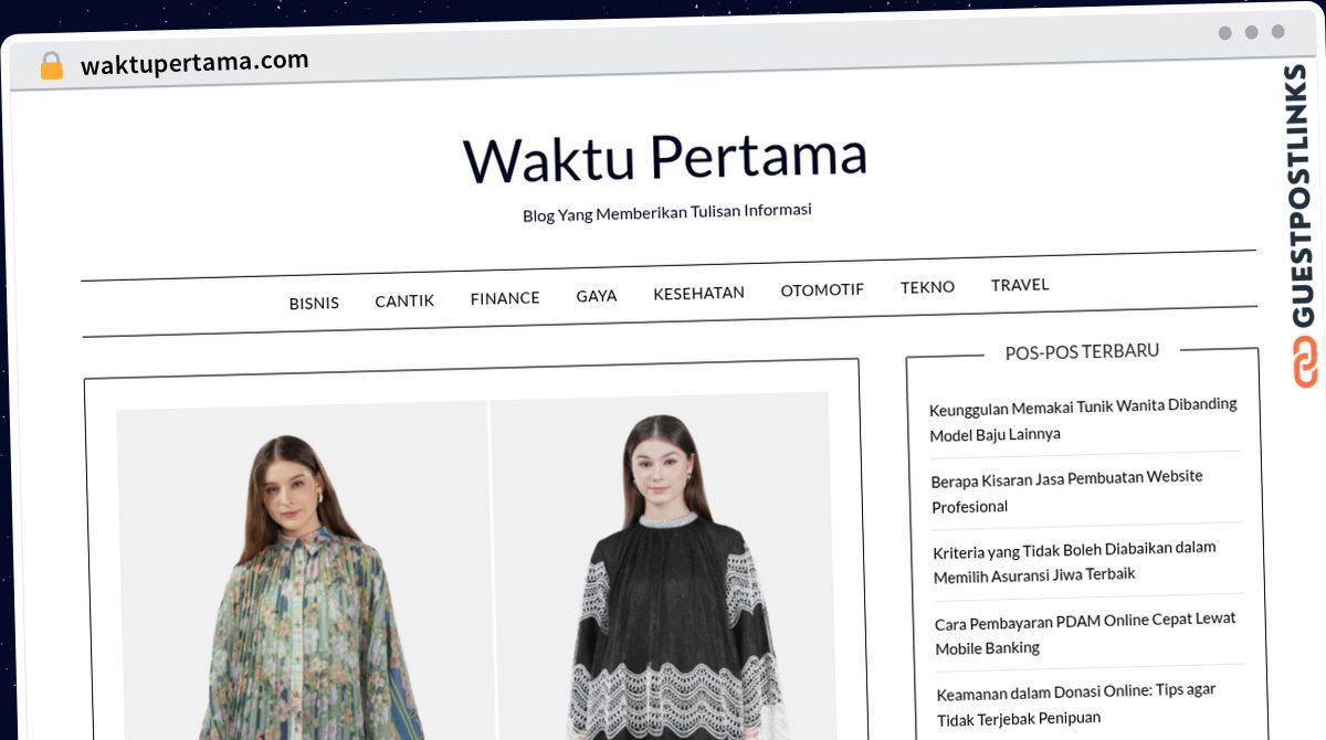 Publish Guest Post on waktupertama.com
