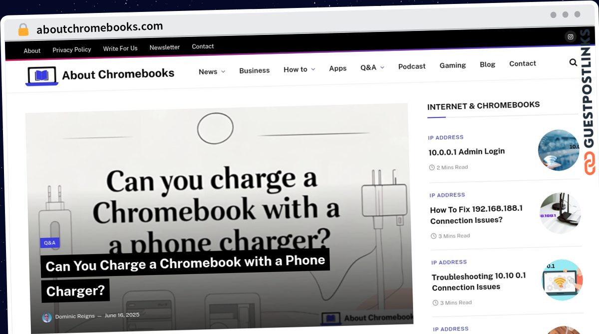 Publish Guest Post on aboutchromebooks.com
