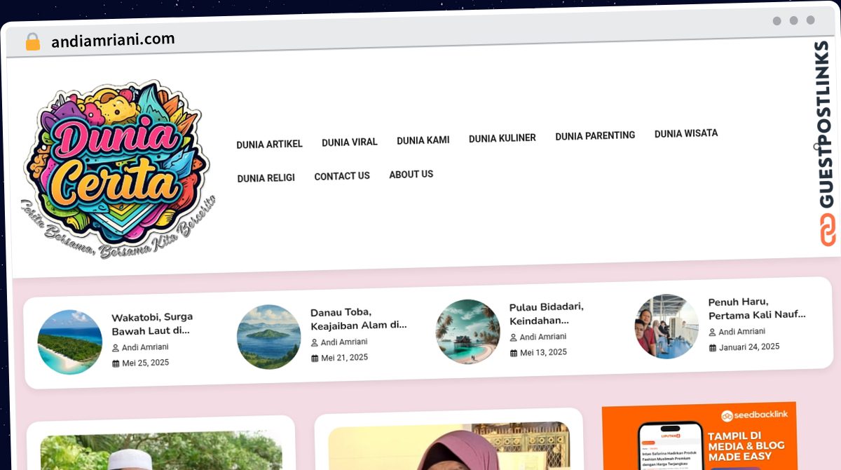 Publish Guest Post on andiamriani.com