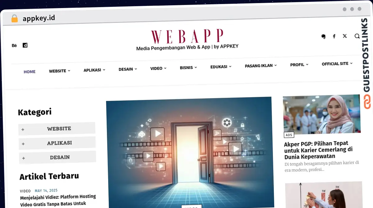 Publish Guest Post on appkey.id