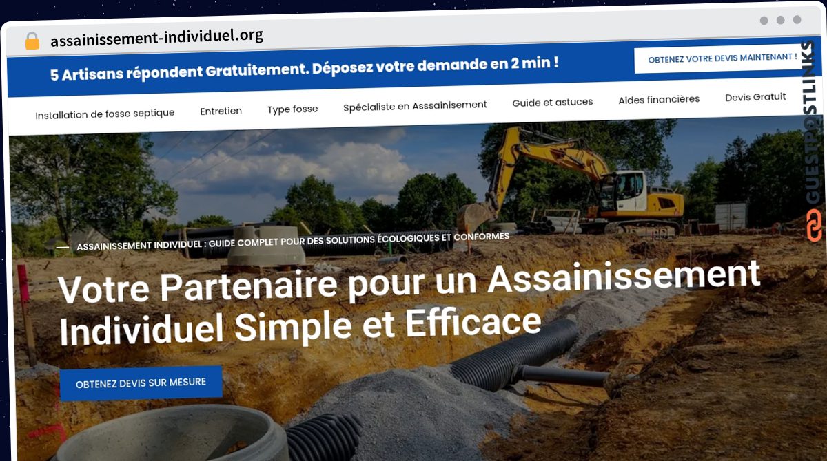 Publish Guest Post on assainissement-individuel.org