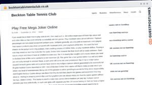 Publish Guest Post on becktontabletennisclub.co.uk