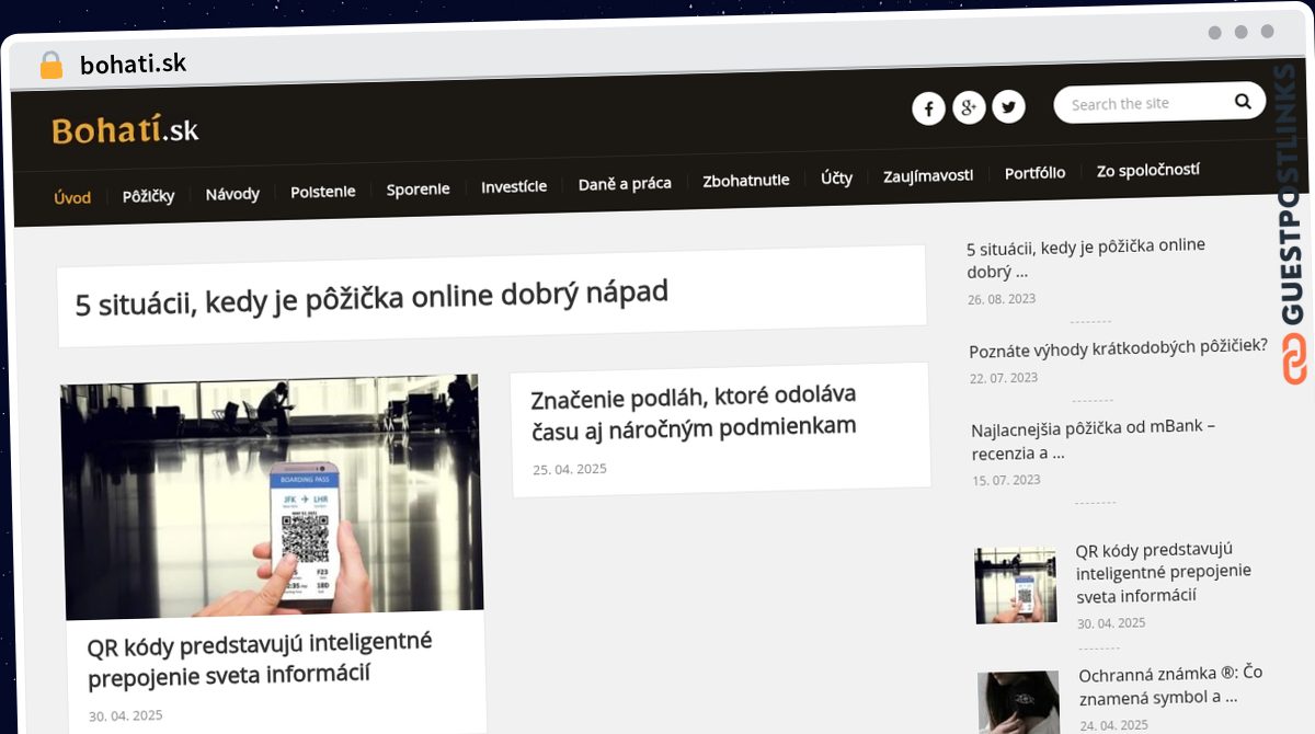 Publish Guest Post on bohati.sk