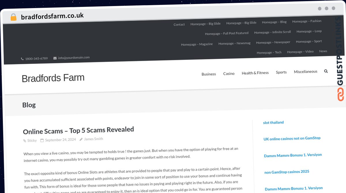 Publish Guest Post on bradfordsfarm.co.uk