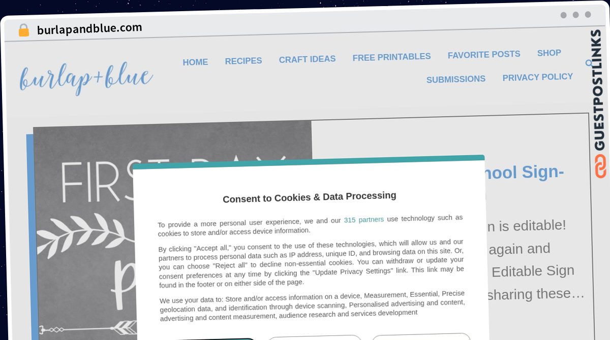 Publish Guest Post on burlapandblue.com