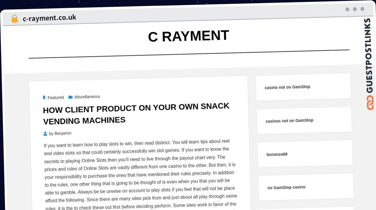 Publish Guest Post on c-rayment.co.uk