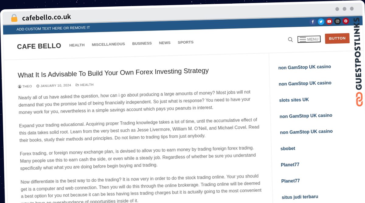 Publish Guest Post on cafebello.co.uk